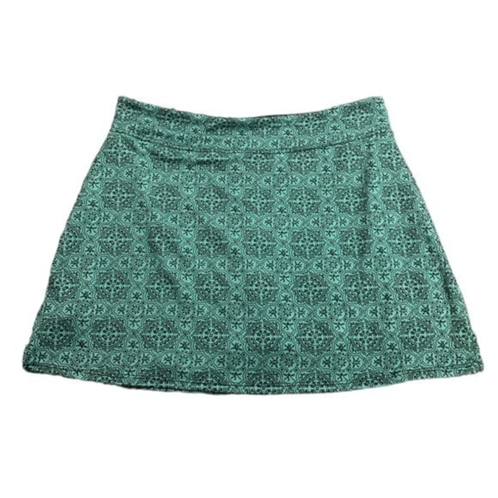 Tranquility by Colorado Trading Black Teal Gym Tennis Golf Skort Size Med EUC